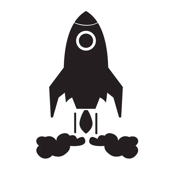 Logo na białym tle statek kosmiczny — Wektor stockowy