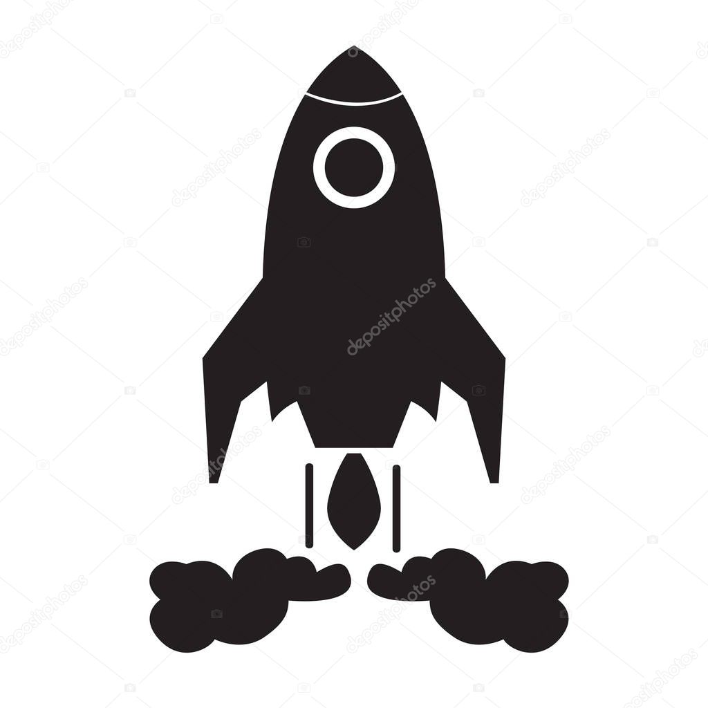 Isolated spaceship logo image. Vector illustration design