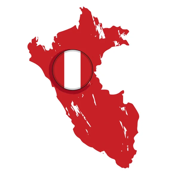 Karte von Peru mit einem Etikett — Stockvektor