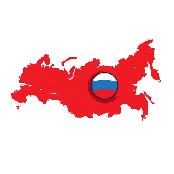 Карта Росії з ярликом — стоковий вектор