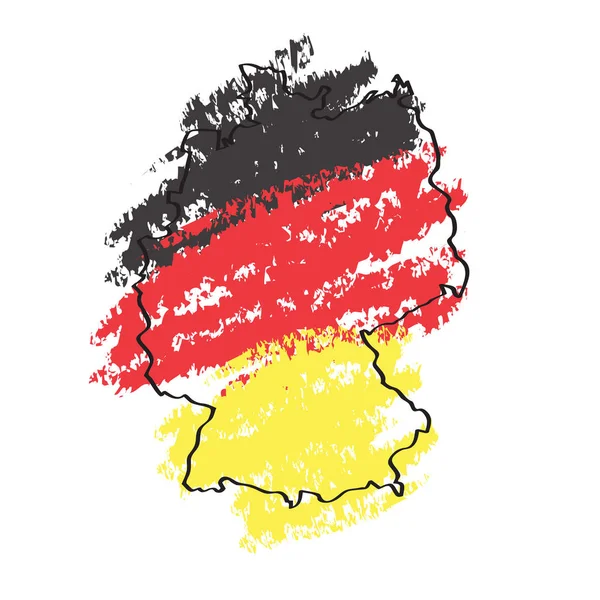 Skizze einer Deutschlandkarte — Stockvektor