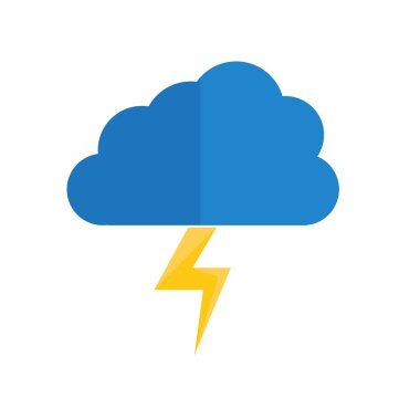 İzole fırtına hava simgesi