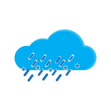 İzole yağmurlu hava simgesi