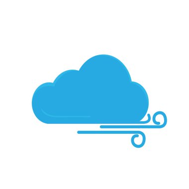 İzole rüzgar hava simgesi