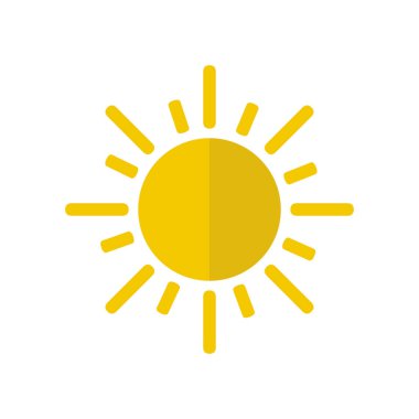 İzole güneş hava simgesi