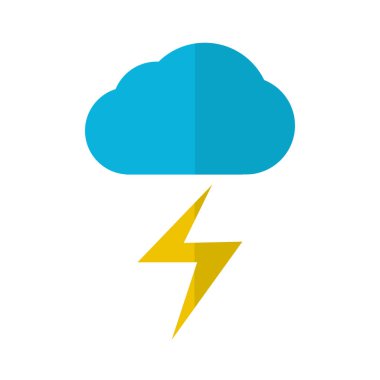 İzole fırtına hava simgesi