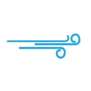 İzole rüzgar hava simgesi