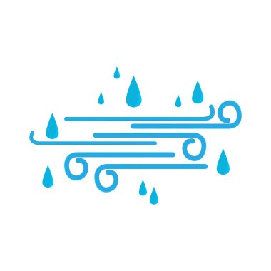 İzole rüzgar hava simgesi