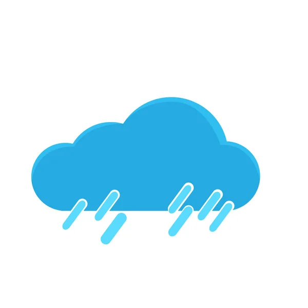 Isolée icône météo pluvieuse — Image vectorielle