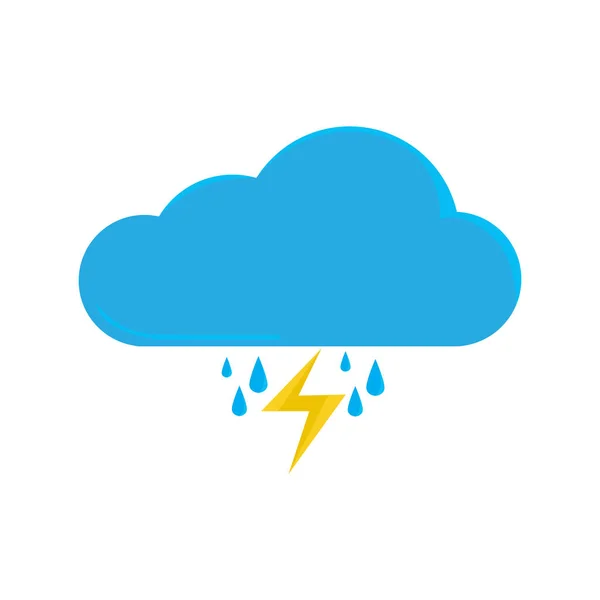 Isolated thunderstorm weather icon