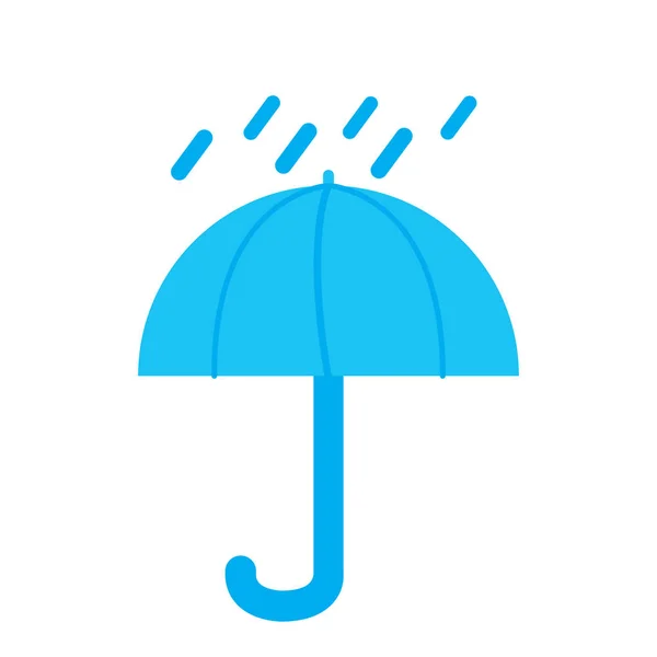 Pluie isolée avec icône météo parapluie — Image vectorielle