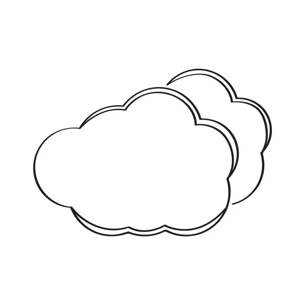 Isolée icône météo nuage — Image vectorielle