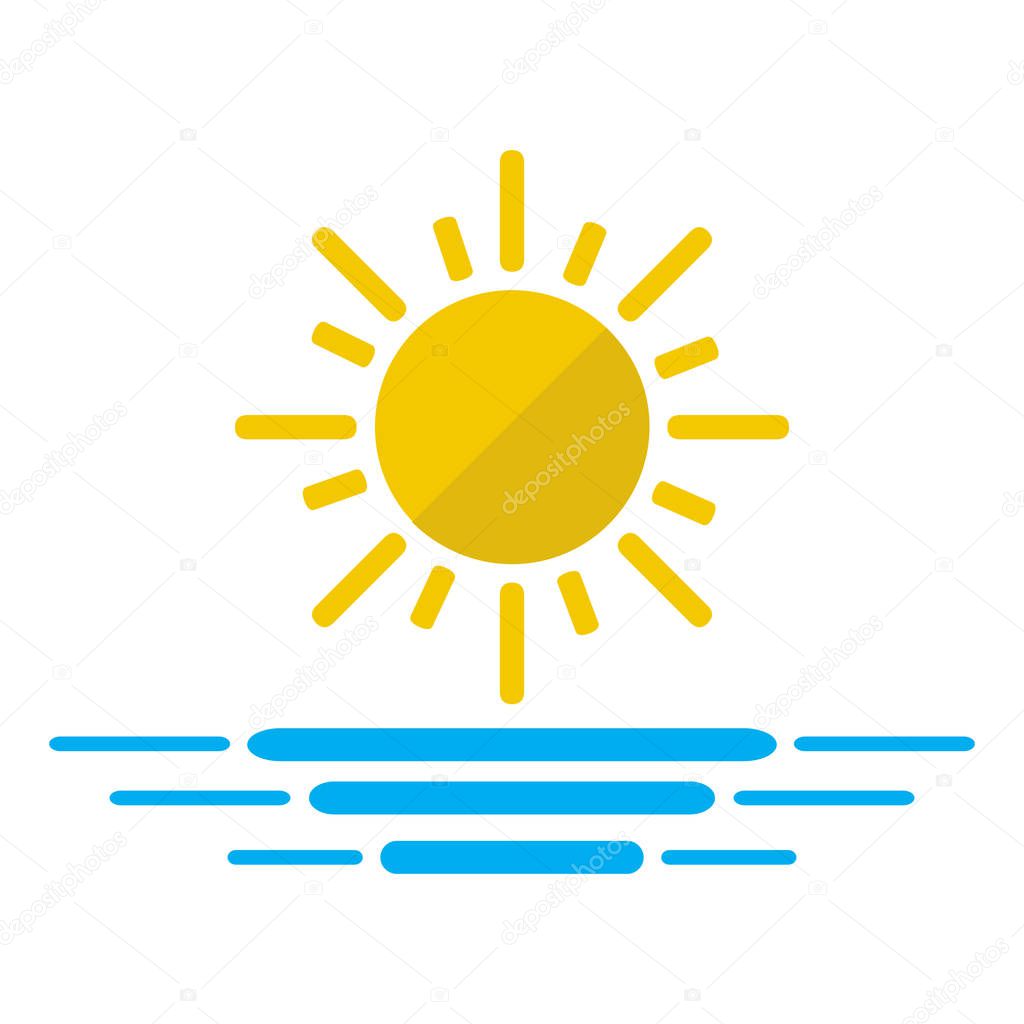 Isolated sunny weather icon. Vector illustration design