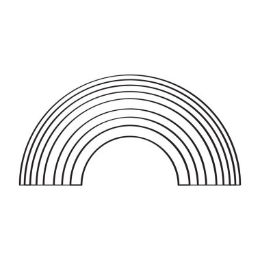 İzole gökkuşağı hava simgesi