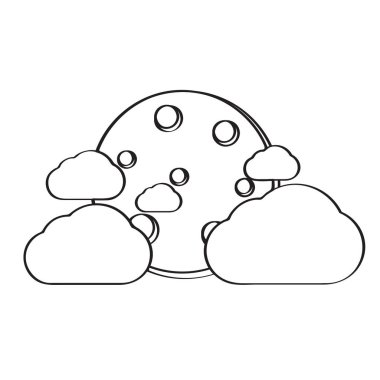 İzole ay hava simgesi