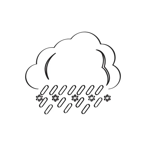 Isolée icône météo pluvieuse — Image vectorielle