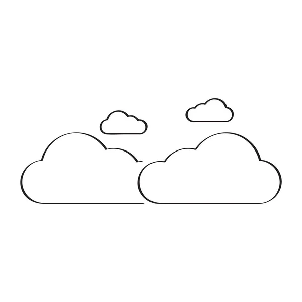 Icono aislado del tiempo en la nube — Vector de stock