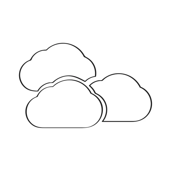 Icono aislado del tiempo en la nube — Vector de stock