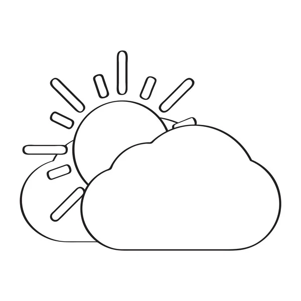 孤立的阳光天气图标 — 图库矢量图片