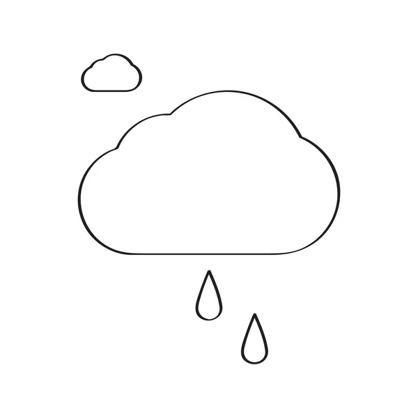 孤立的阴雨天气图标 — 图库矢量图片