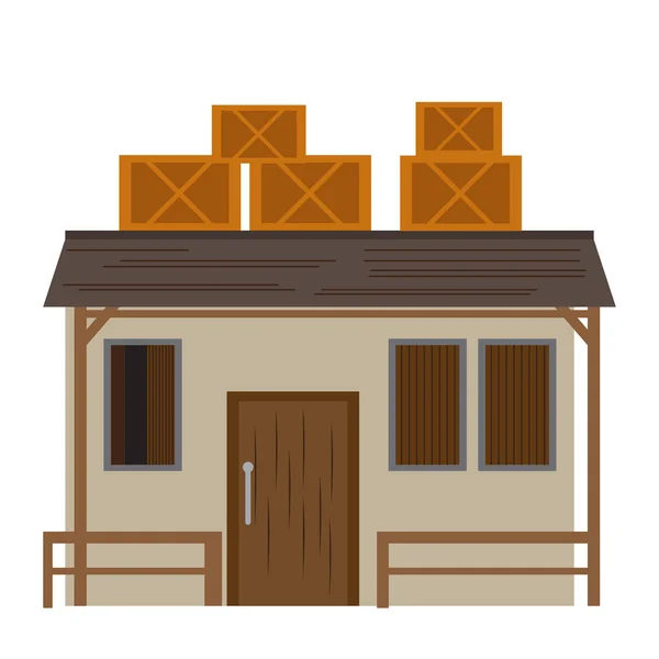 Isolated medieval building icon — Stock Vector