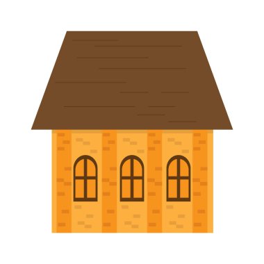 İzole Ortaçağ bina simgesini