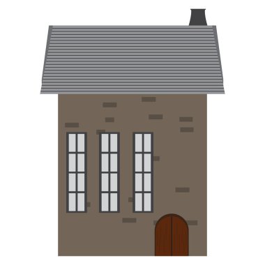 İzole Ortaçağ bina simgesini