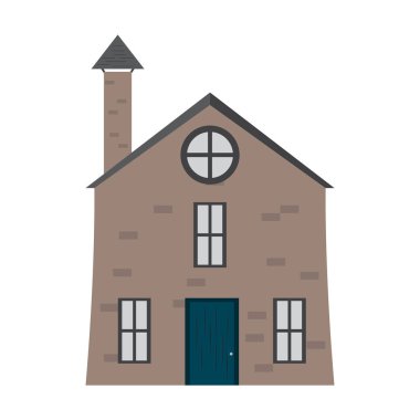 İzole Ortaçağ bina simgesini