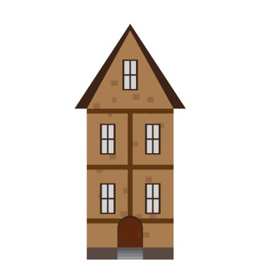 İzole Ortaçağ bina simgesini