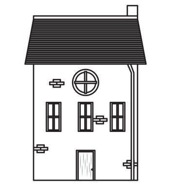 İzole Ortaçağ bina simgesini