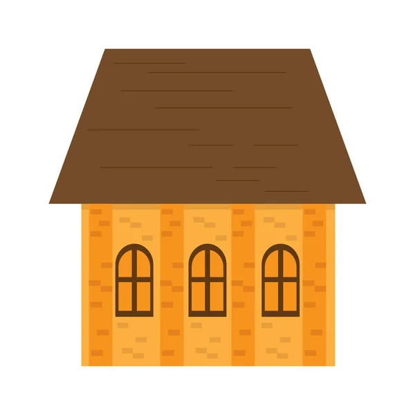 Icono de edificio medieval aislado — Vector de stock