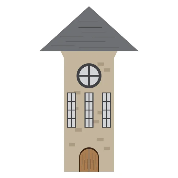 Icono de torre medieval aislado — Vector de stock