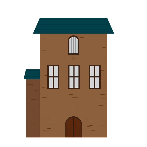 Isolée icône du bâtiment médiéval — Image vectorielle