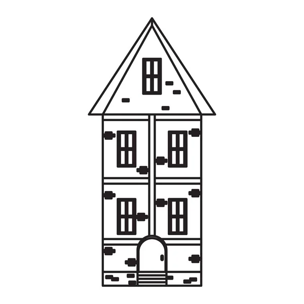 Icono de edificio medieval aislado — Vector de stock