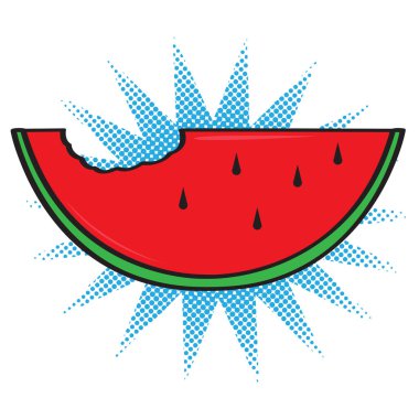 İzole komik karpuz simgesi