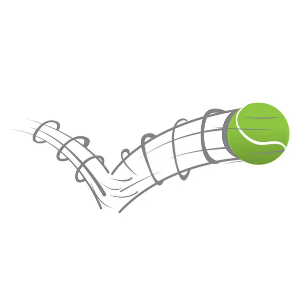 Geïsoleerde tennisbal met een animatie-effect — Stockvector