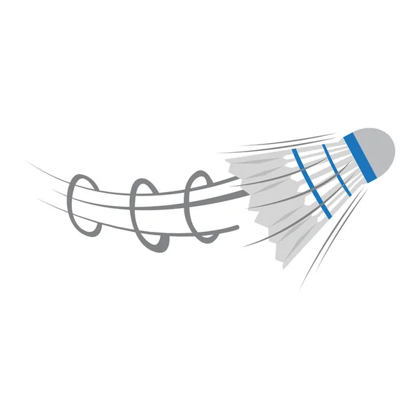 Εικονίδιο shuttlecock απομονωμένες μπάντμιντον — Διανυσματικό Αρχείο