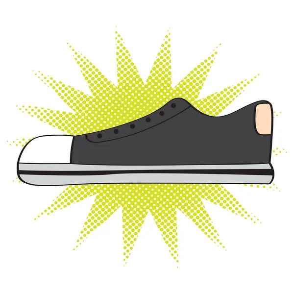 Icono de zapato cómico aislado — Vector de stock