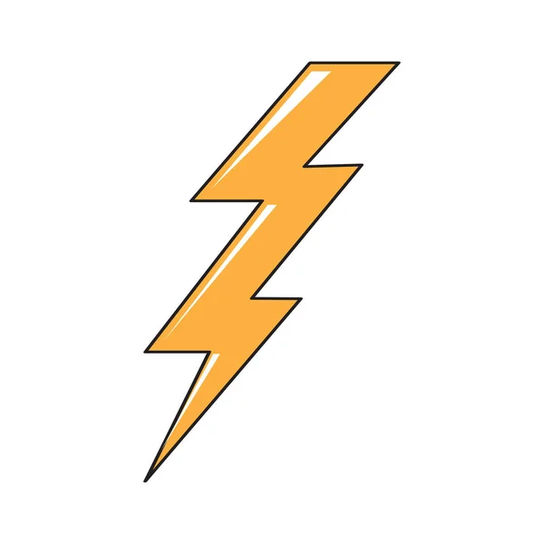 Ikona na białym tle komiks thunder — Wektor stockowy