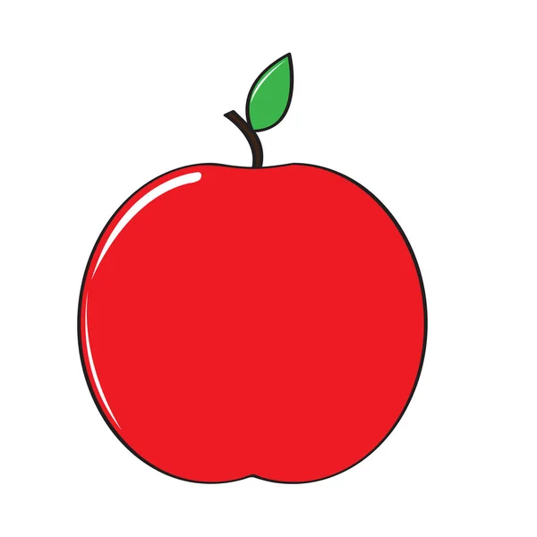 Isolée icône de pomme comique — Image vectorielle