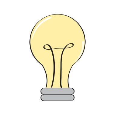 İzole komik ampul simgesi