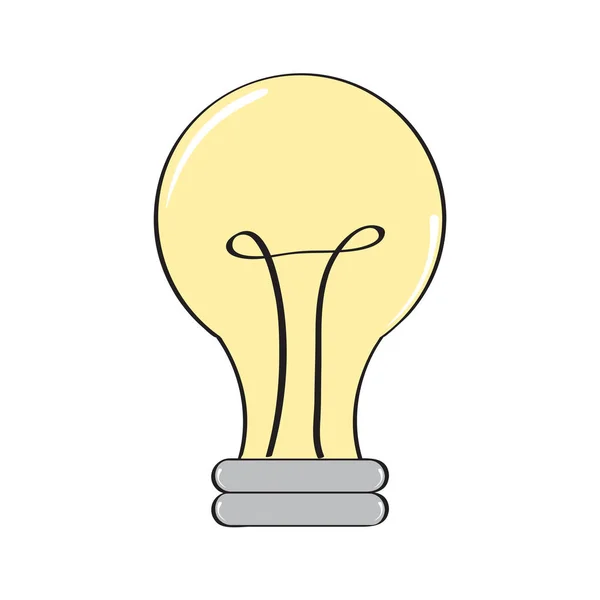 Isolated comic lightbulb icon — Stock Vector