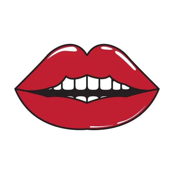 Icono de labios cómicos aislados — Archivo Imágenes Vectoriales
