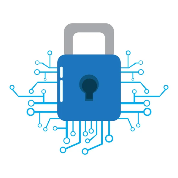 Ізольованих lockpad у мережі. Безпека — стоковий вектор