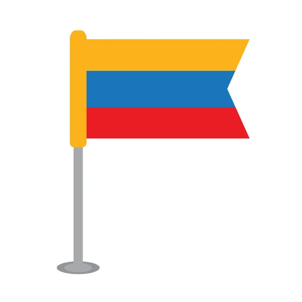 Drapeau isolé de Colombie — Image vectorielle