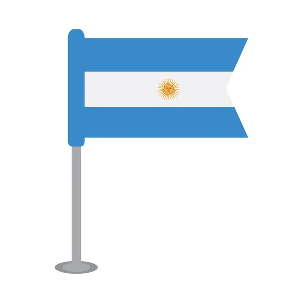 Bandera aislada de Argentina — Vector de stock