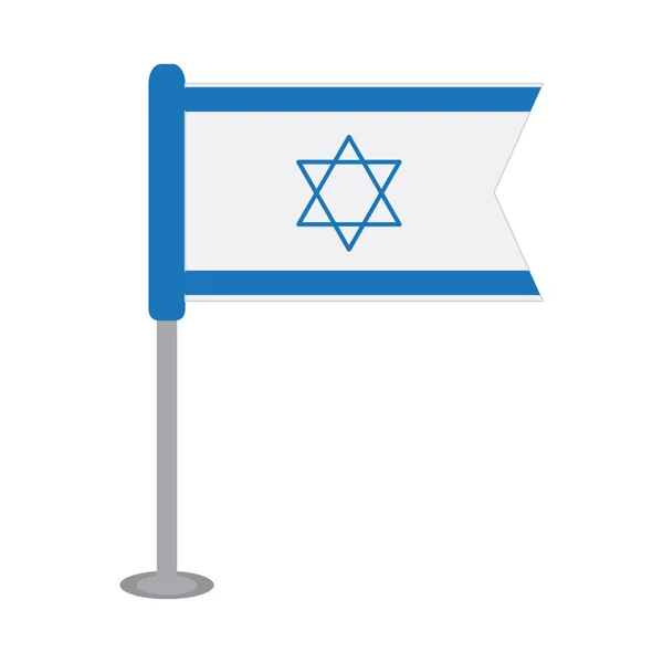 Bandeira isolada de Israel — Vetor de Stock