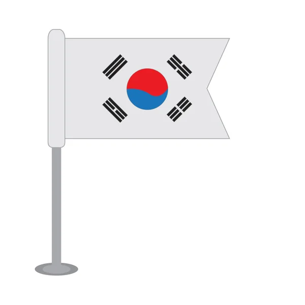 Elszigetelt Dél-Korea zászlaja — Stock Vector