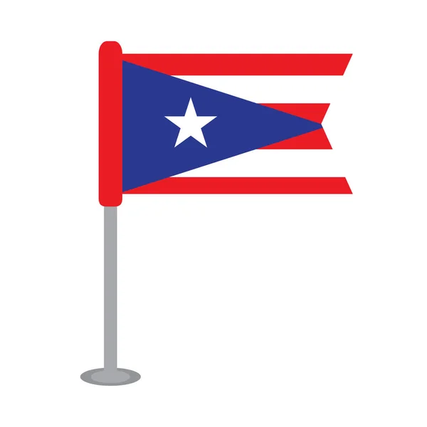 Geïsoleerde vlag van Puerto Rico — Stockvector