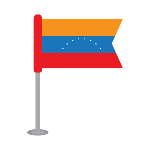 Bandeira isolada da Venezuela —  Vetores de Stock